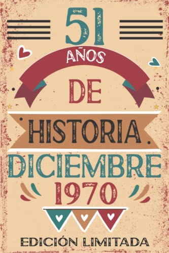 51 Años De Historia Diciembre 1970: 51 años. Libro de visitas, cuaderno, 110 páginas de...