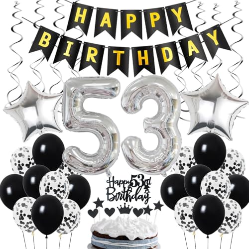 Decoración de 53 cumpleaños, Deco de cumpleaños 53 años hombres, Deco de 53 cumpleaños hombre,...