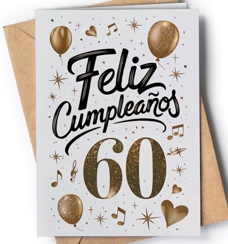 Tarjeta de 60 Cumpleaños - Tarjeta de Felicitación Graciosa para alguien que cumple 60 años -...