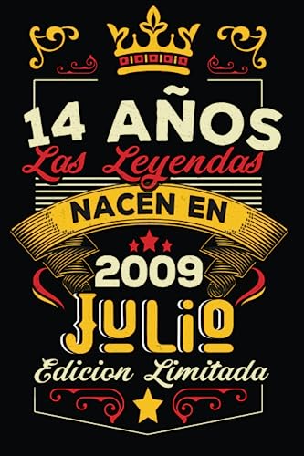 LAS LEYENDAS NACEN EN JULIO EL AÑO 2009: 14 Aniversario Cuaderno personalizado 14 años regalos...