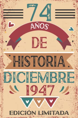 74 Años De Historia Diciembre 1947: 74 años. Libro de visitas, cuaderno, 110 páginas de...