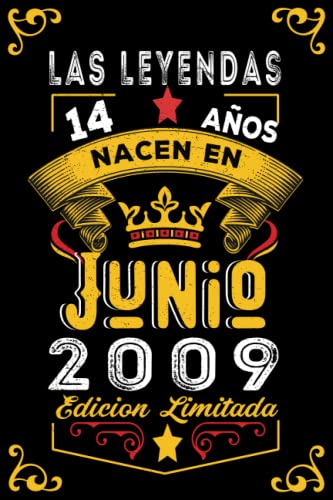 LAS LEYENDAS NACEN EN JUNIO EL AÑO 2009: 14 Aniversario Cuaderno personalizado 14 años regalos...