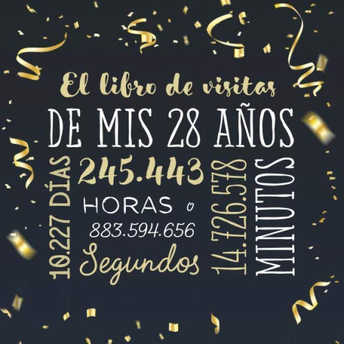 El libro de visitas de mis 28 años: Decoración para celebrar una fiesta de 28 cumpleaños –...