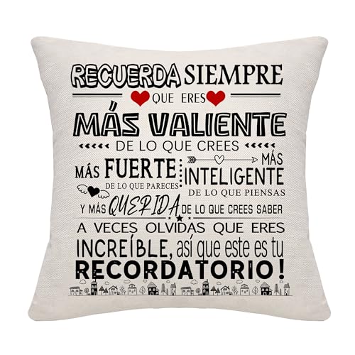 Recuerda siempre que eres más valiente de lo que crees Fundas de Cojín para Mujer Niña Regalos...