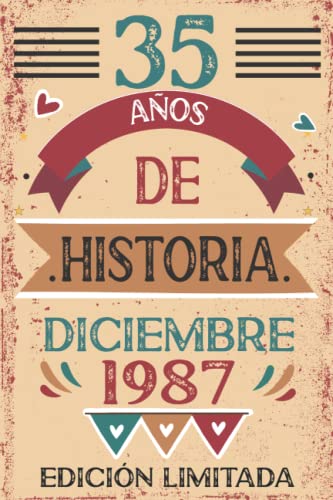 35 Años De Historia Diciembre 1987: Libro de visitas, cuaderno, 110 páginas de felicitaciones,...
