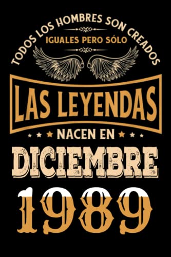 Regalo de 33 Cumpleaños Para Hombre : Las Leyendas Nacen en diciembre 1989: Regalos de Cumpleaños...