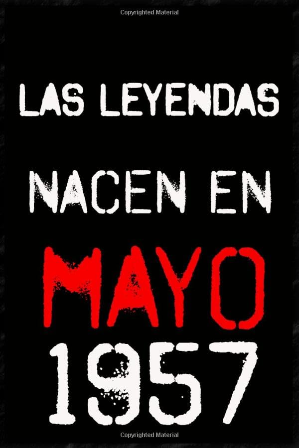las leyendas en mayo 1957 Cuaderno de regalo de cumpleaños para mujeres, hombres, jefes,...