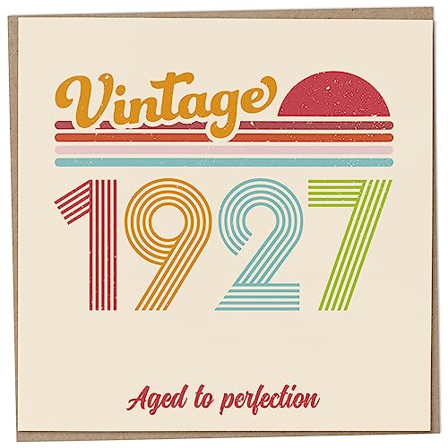 Tarjeta de cumpleaños 97 – Vintage 1927 envejecido a la perfección, divertida tarjeta de...
