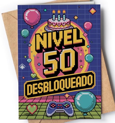 Tarjeta de 50 Cumpleaños - Tarjeta de Felicitación Graciosa para alguien que cumple 50 años -...