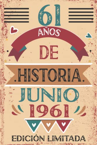 61 Años De Historia Junio 1961: 61 años. Libro de visitas, cuaderno, 110 páginas de...