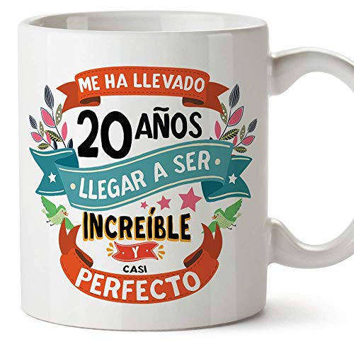 MUGFFINS Taza 20 Cumpleaños - 'Me ha llevado 20 años llegar a ser increíble y casi perfecto -...