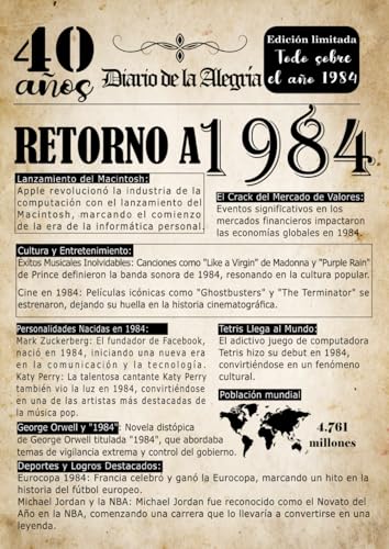 Libro de Oro: Celebrando 40 Años en 1984 - Un Viaje por las Páginas de la Vida: 120 Páginas en...
