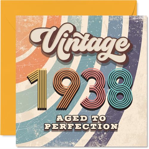 Tarjeta de cumpleaños número 87 para hombres y mujeres – Vintage 1938 Aged To Perfection –...