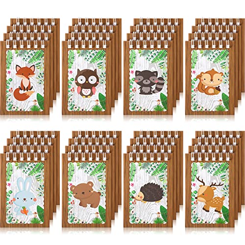 32 Mini Cuadernos de Niños Favores Fiesta de Bosque Mini Bloc de Notas de Animal Bosque Cuaderno de...