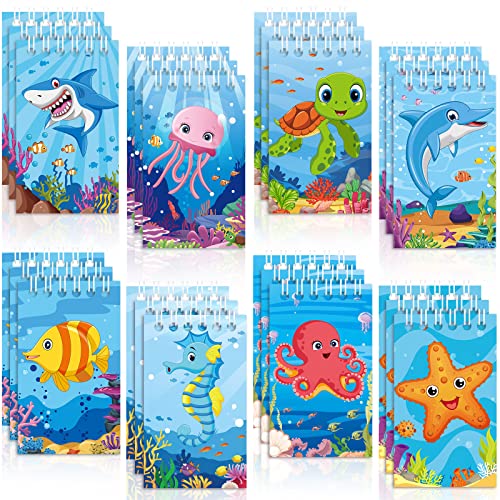 24 Mini Cuadernos de Sirena para Recuerdos de Fiesta Mini Blocs de Notas en Espiral Temáticos del...