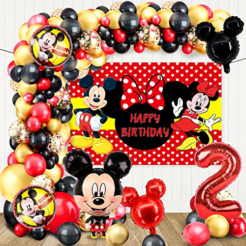 Pack decoración cumpleaños 1 año niña bebé Minnie Disney