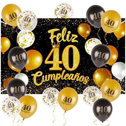  El libro de visitas de mis 40 años: Decoración para celebrar  una fiesta de 40 cumpleaños – Regalo para hombre y mujer - 40 años - Libro  de firmas para