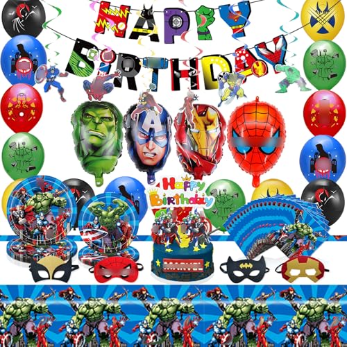 Set de decoración para cumpleaños infantil, 72 piezas de artículos de fiesta para niños y...