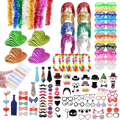 150 piezas de accesorios para decoración de fiesta y fotobox, accesorios para fotobox de boda, set...