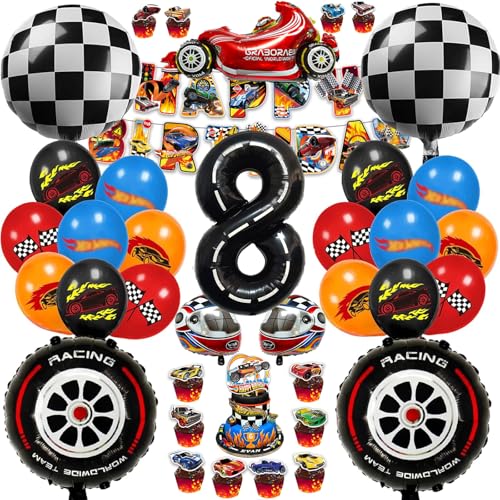 Chingcoo Globos Decorativos - Juego de 54 para Fiestas de Cumpleaños y Coche de Carreras