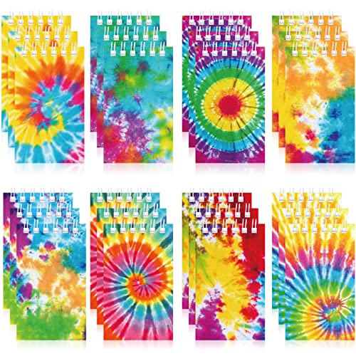 24 Mini Cuadernos de Tie Dye Blocs de Notas Pequeños de Fiesta de Arte de Pastel Cuaderno de...